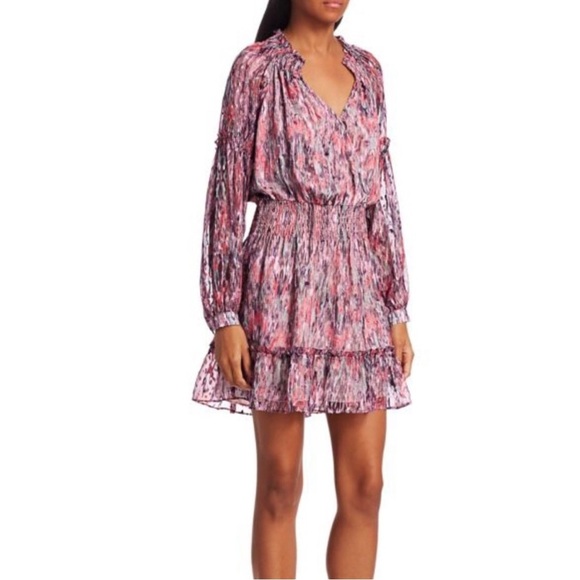 Parker “Parma Burnout Dress” Silk/Viscose Size Small New Without Tags! - Picture 3 of 10